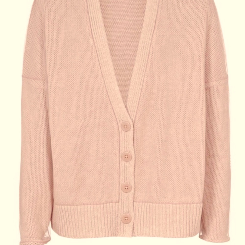 Final price🔥Rare Reiss Quinie Mesh Overlay Oversized Cardigan Sweater , XS/S - Picture 2 of 10